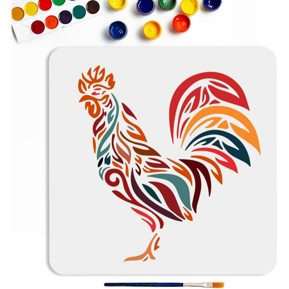 Paint Brush - Estêncil de frango 11,8 × 11,8