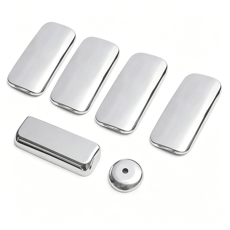 Door Handle - 5 peças de capa cromada para