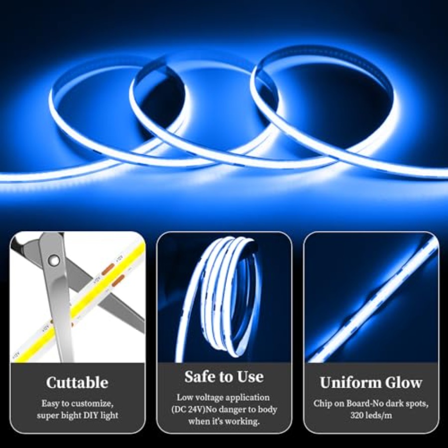 Fita de Luz LED COB de 32,8 pé - Led Strip Lights avaliação e preço