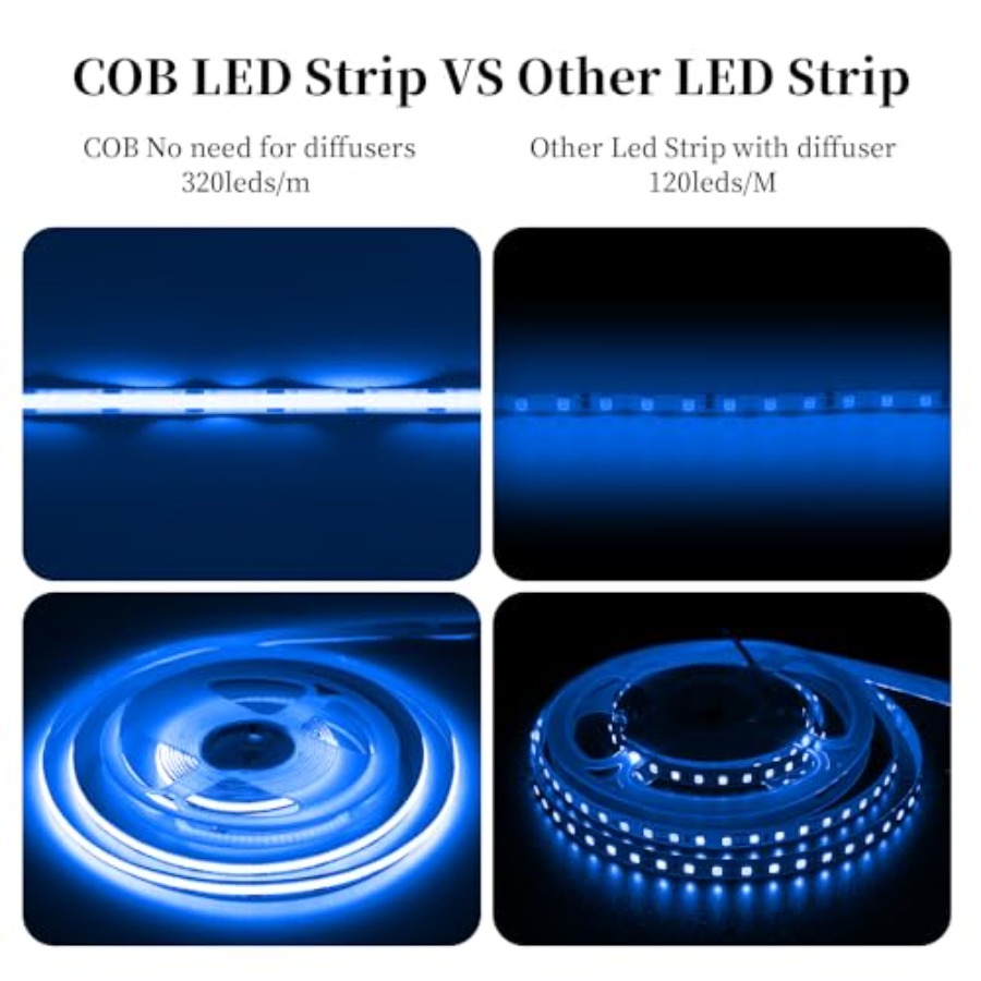 Fita de Luz LED COB de 32,8 pé - Led Strip Lights avaliação e preço