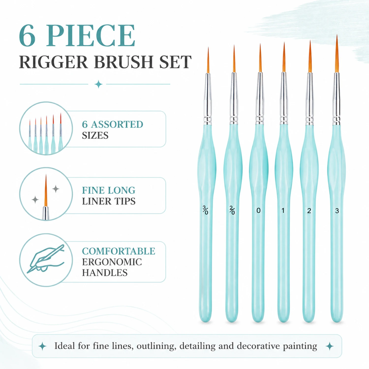 Conjunto de 6 Pincéis de Pintu - Paint Brush avaliação e preço