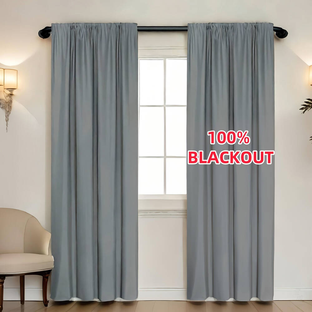 Cortina 100% Blackout com Forr - Curtain Rods avaliação e preço
