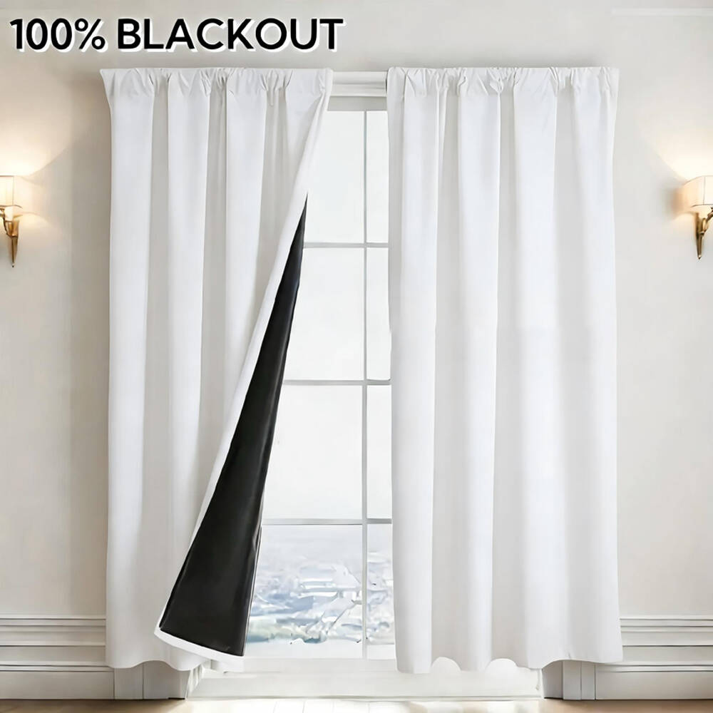Cortina 100% Blackout com Forr - Curtain Rods avaliação e preço