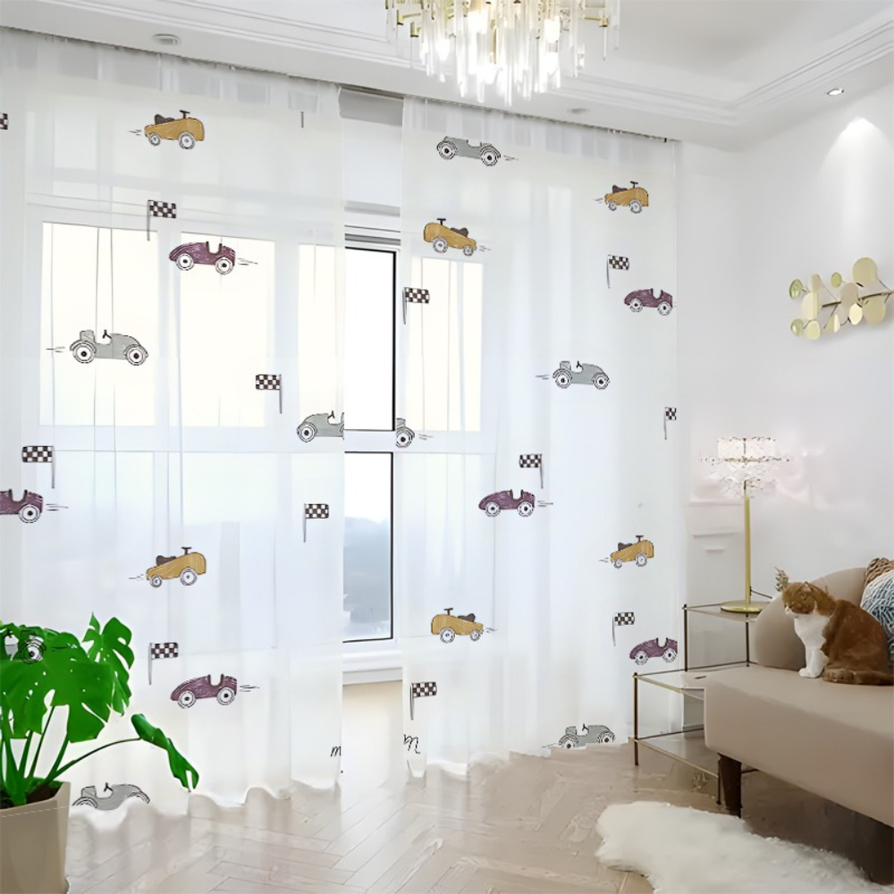 2 cortinas transparentes com e - Curtain Rods avaliação e preço